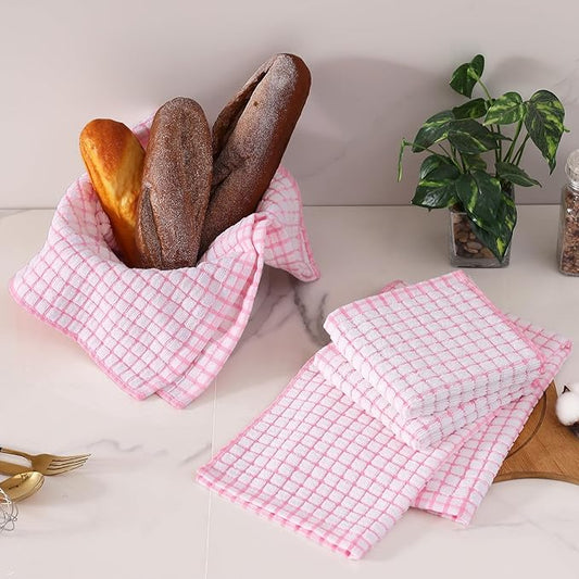 Homaxy Kitchen Towels and Dishcloths Set, 16 x 25 and 12 x 12 Inches, Super - Image 2