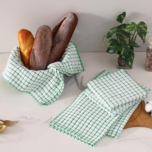 Homaxy Kitchen Towels and Dishcloths Set, 16 x 25 and 12 x 12 Inches, Super - Image 2