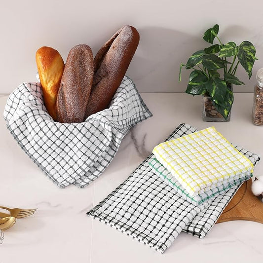 Homaxy Kitchen Towels and Dishcloths Set, 16 x 25 and 12 x 12 Inches, Super - Image 2