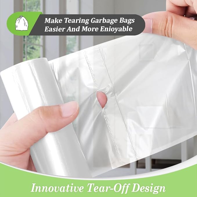 0.5 Gallon Mini 11" x 12" Trash Bags, Tiny Bathroom Garbage Can Liners by Teivio - Image 4
