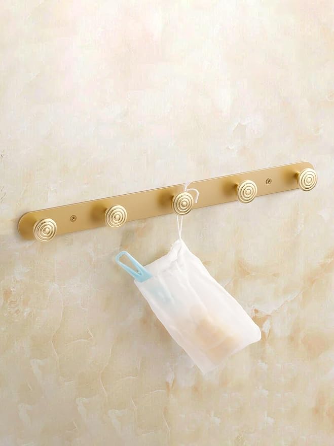 1 Pack Coat Rack Wall Mounted Gold Brass Towel Hooks - Image 3