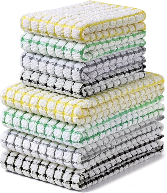 Homaxy Kitchen Towels and Dishcloths Set, 16 x 25 and 12 x 12 Inches, Super by Homaxy